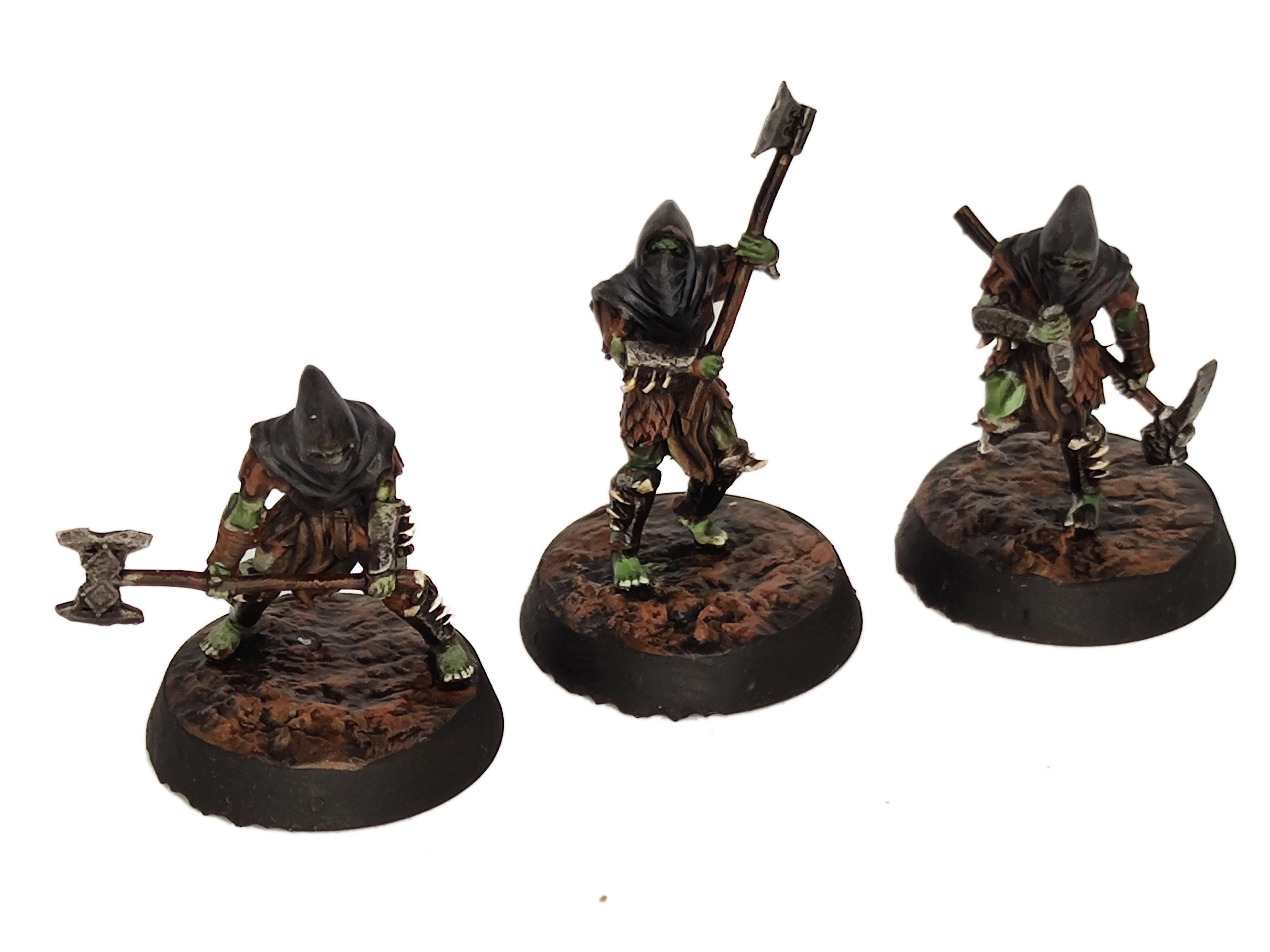 Goblin cave - Elite Goblin rangers with large axes , Dwarf mine, Middle rings miniatures pour wargame D&D, SDA...