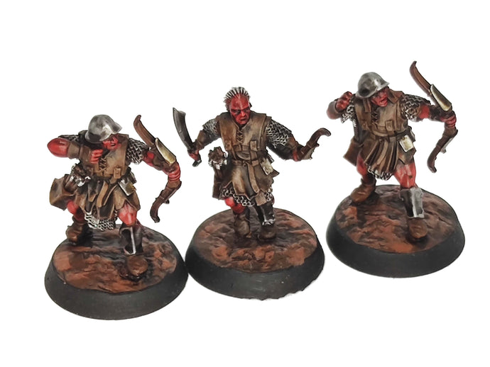 Orcs horde - Orc Armoured Scouts with Bows, Orc warriors warband, Middle rings miniatures for wargame D&D, Lotr... Medbury miniatures
