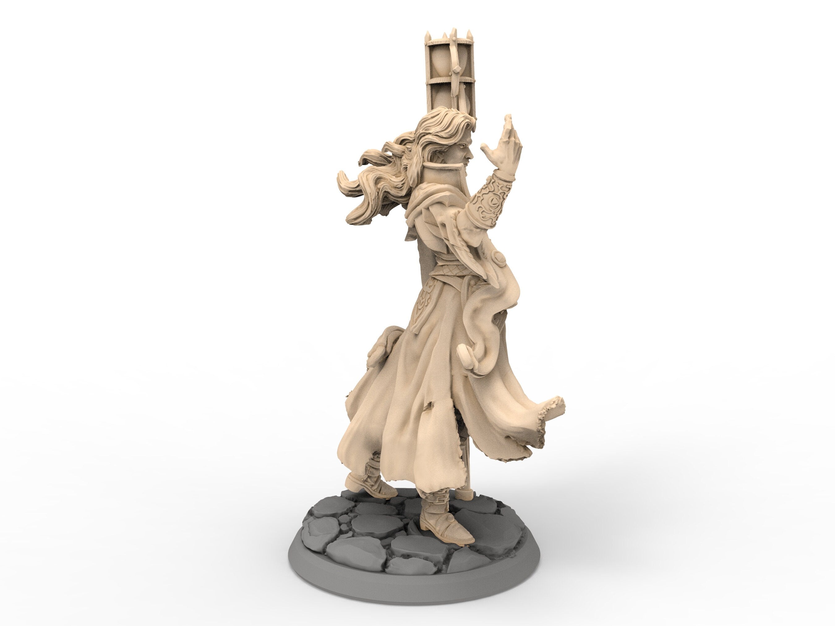 Humans - Heian, Elf Chronomancer Sorcerer/Wizard, for Wargames, Pathfinder, Dungeons & Dragons and other TTRPG.