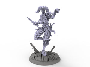Creatures - Deranged Jester, Time Abyss, for Wargames, Pathfinder, Dungeons & Dragons and other TTRPG.