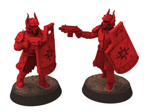 Harbingers of darkness - Change god Axes - Specist infantry, Siege of Vos-Phorax, Quartermaster3D tabletop wargame modular miniatures
