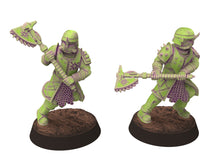 Load image into Gallery viewer, Harbingers of darkness - Blood god Axes - Specist infantry, Siege of Vos-Phorax, Quartermaster3D tabletop wargame modular miniatures
