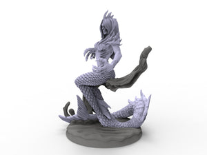 Creatures - Abyssal Mermaid, The Eternal Storm, for Wargames, Pathfinder, Dungeons & Dragons and other TTRPG.