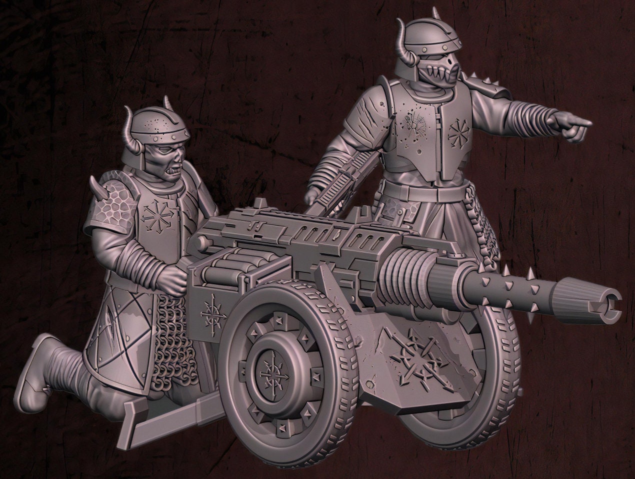 Harbingers of darkness - Heretic Bloodsworn Heavy weapon - Support weapon - Siege of Vos-Phorax, Quartermaster3D wargame modular miniatures