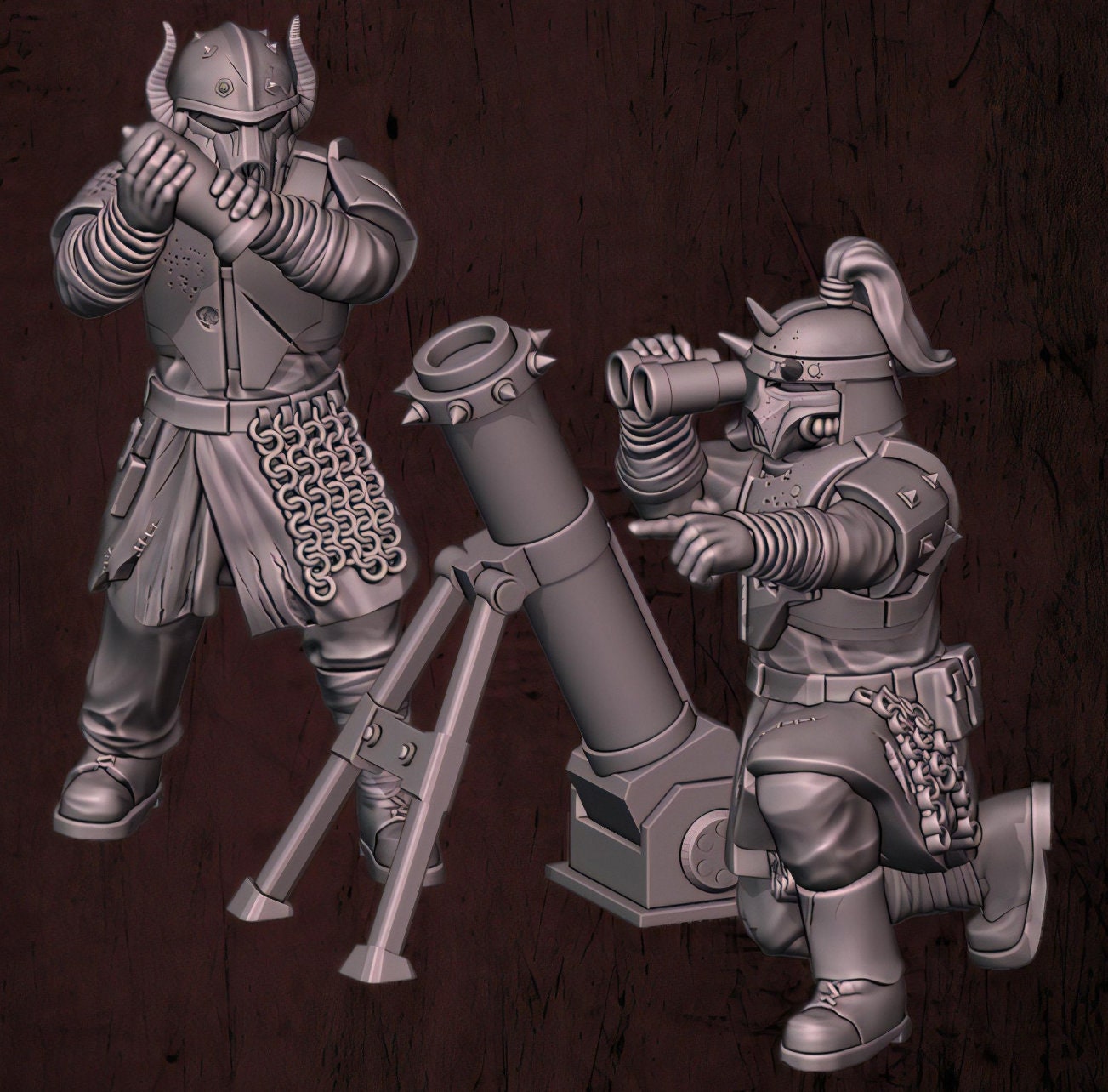 Harbingers of darkness - Heretic Bloodsworn Heavy weapon - Support weapon - Siege of Vos-Phorax, Quartermaster3D wargame modular miniatures