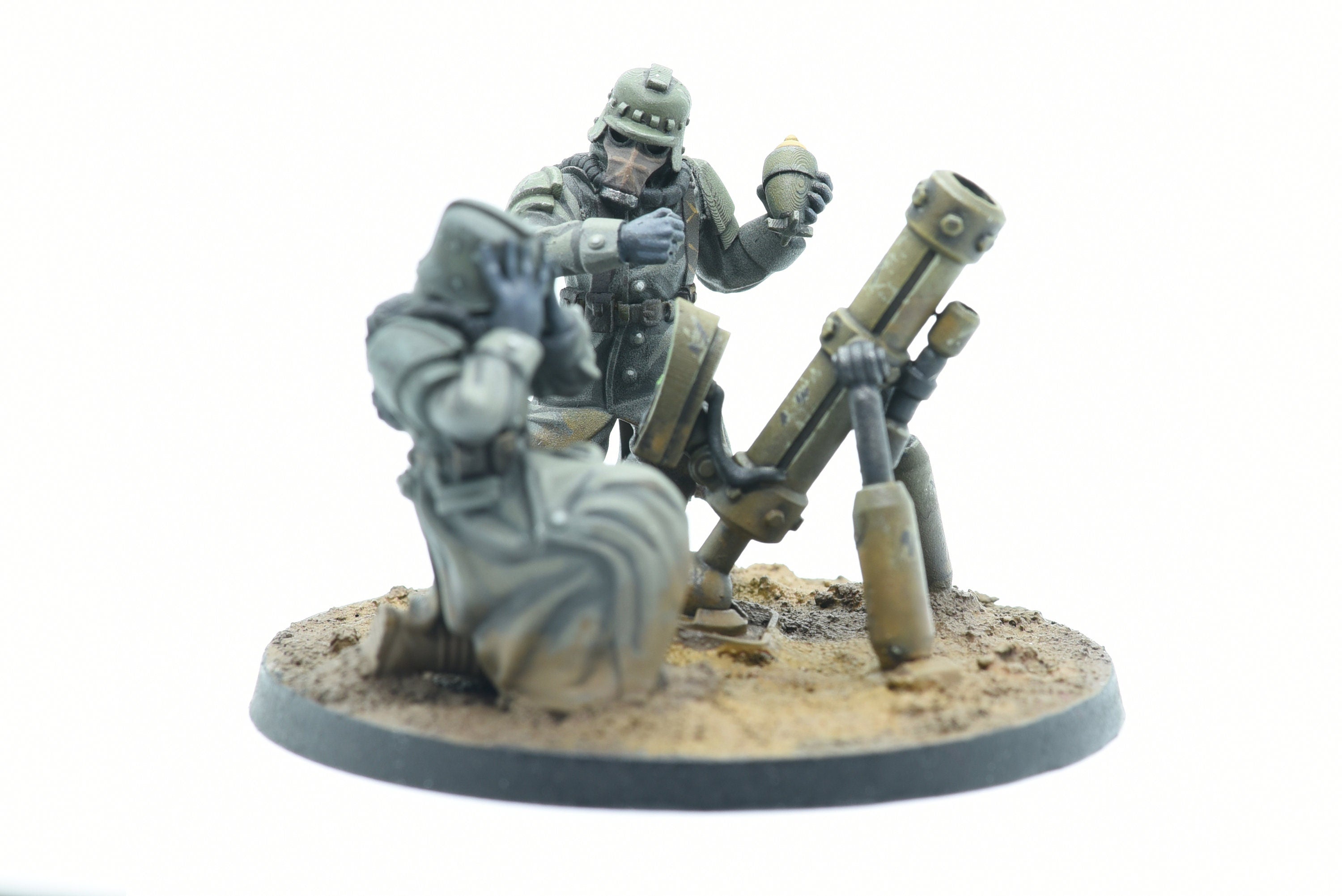 Grimguard decimators, mechanized infantry, post apocalyptic empire, usable for tabletop wargame.