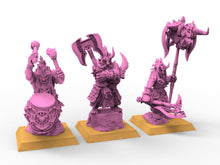 Load image into Gallery viewer, Chaos Dwarves - Berserkers Regiment Chaos infernal dwarf infantry axes usable for Oldhammer, battle, king of wars, 9th age
