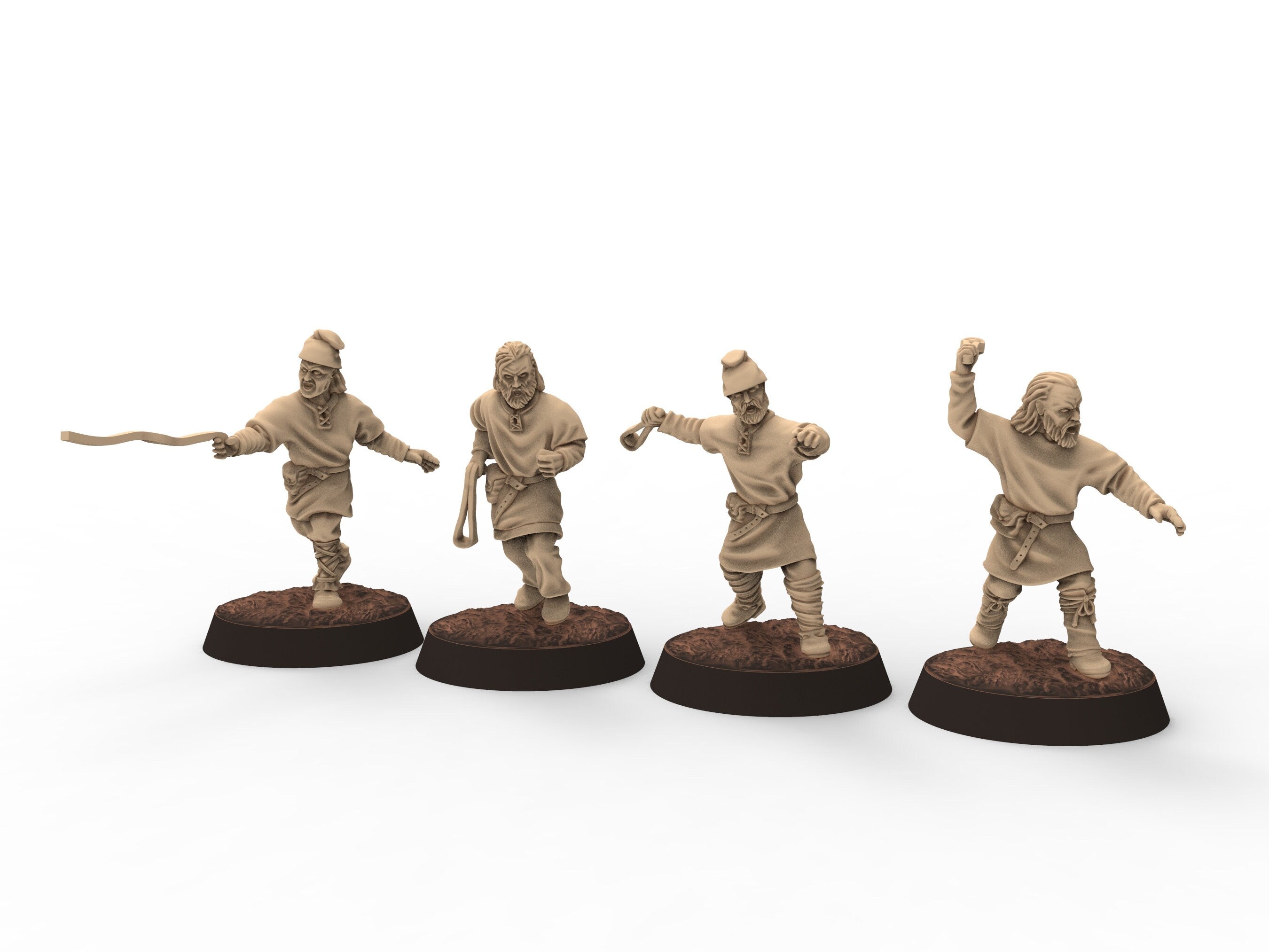 Medieval - Ceorls, 11th century, Ceorl Slingers, 28mm Historical Wargame, Saga... Medbury miniatures