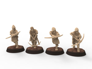 Medieval - Light Archers, 11th century, Medieval soldiers, 28mm Historical Wargame, Saga... Medbury miniatures