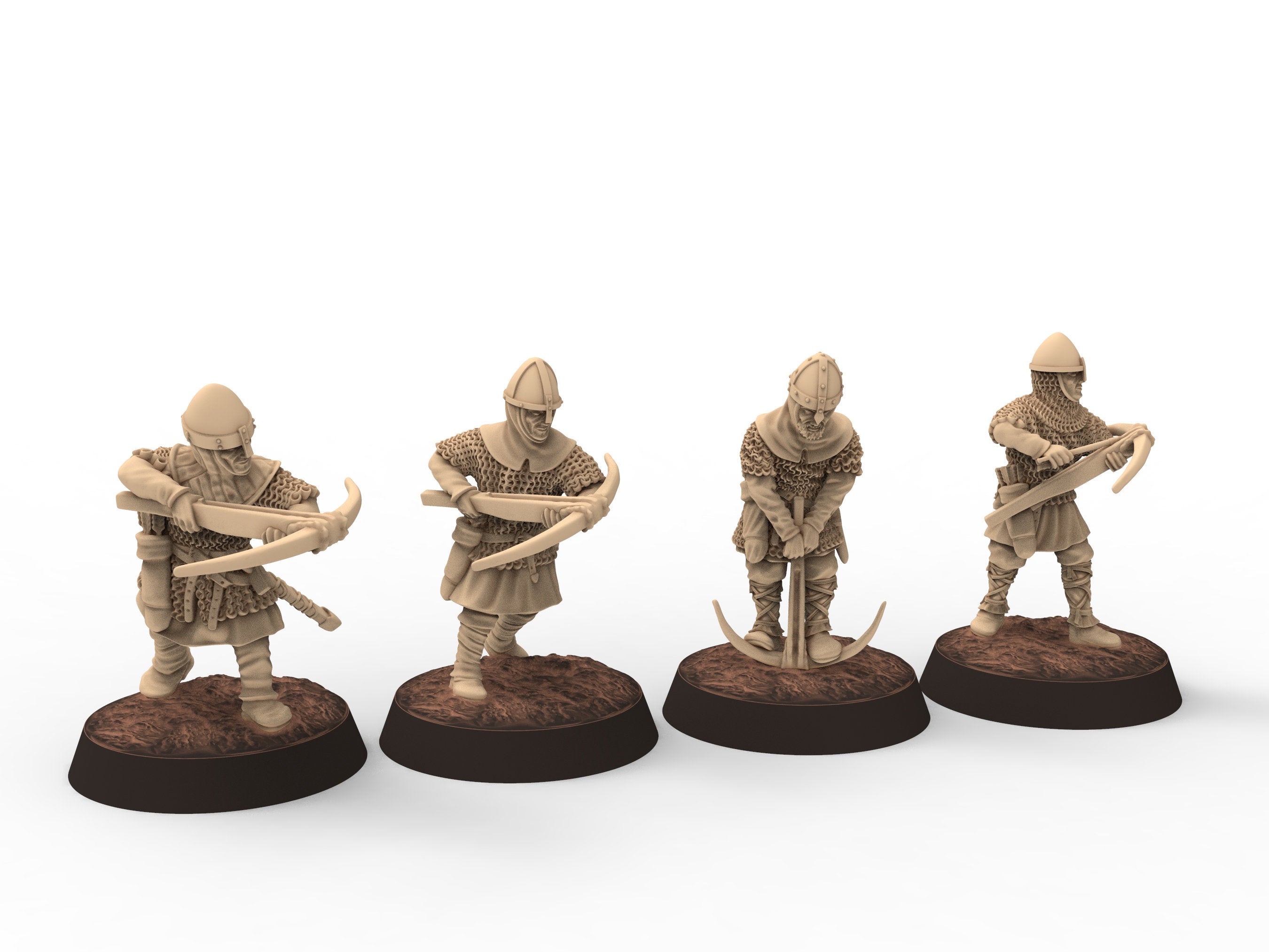 Medieval - Norman Knights staff, 11th century, Norman dynasty, Medieval soldiers, 28mm Historical Wargame, Saga... Medbury miniatures