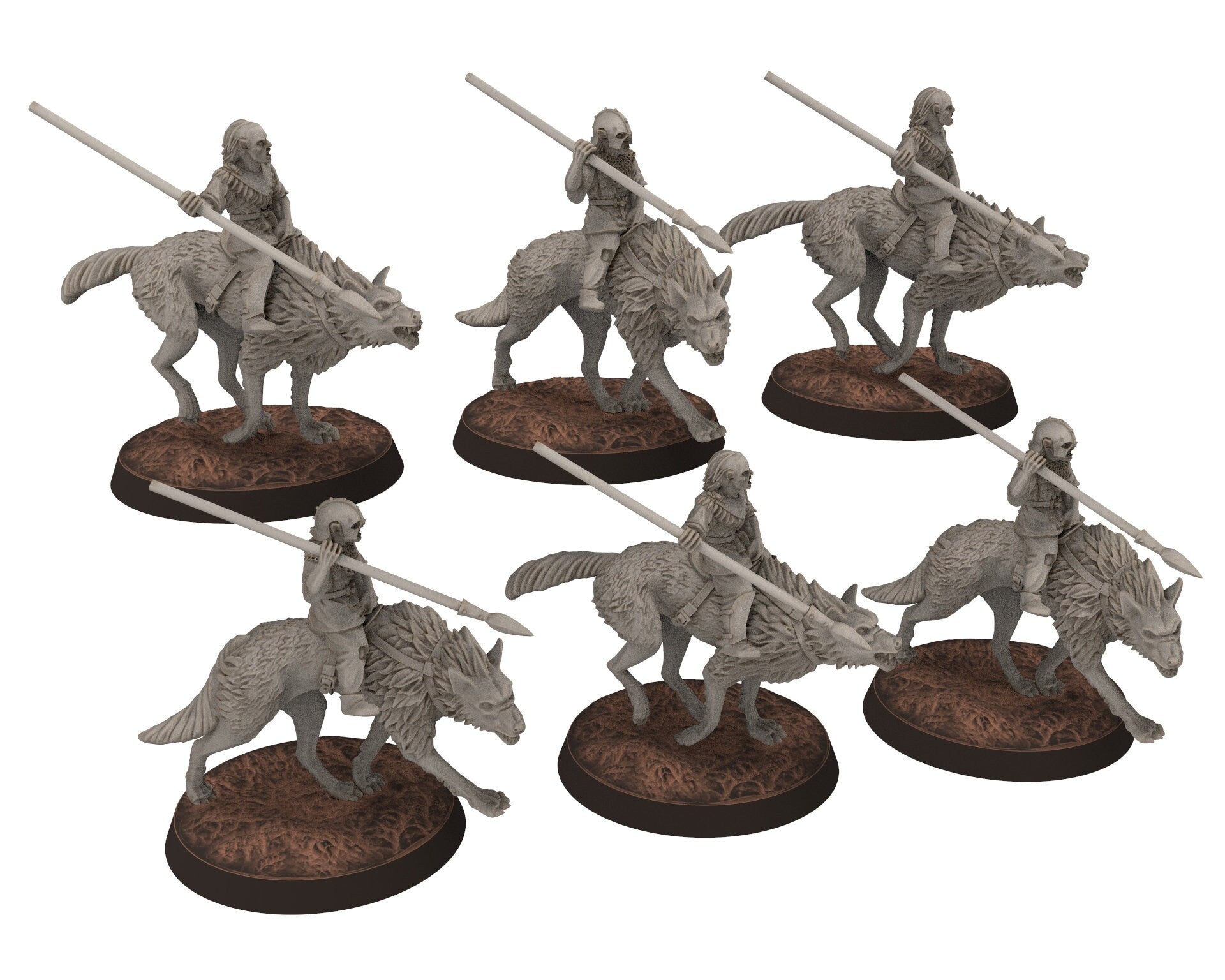 Orc horde - Goblin Howlers on foot, Orc warriors warband, Middle rings miniatures for wargame D&D, Lotr... Medbury miniatures