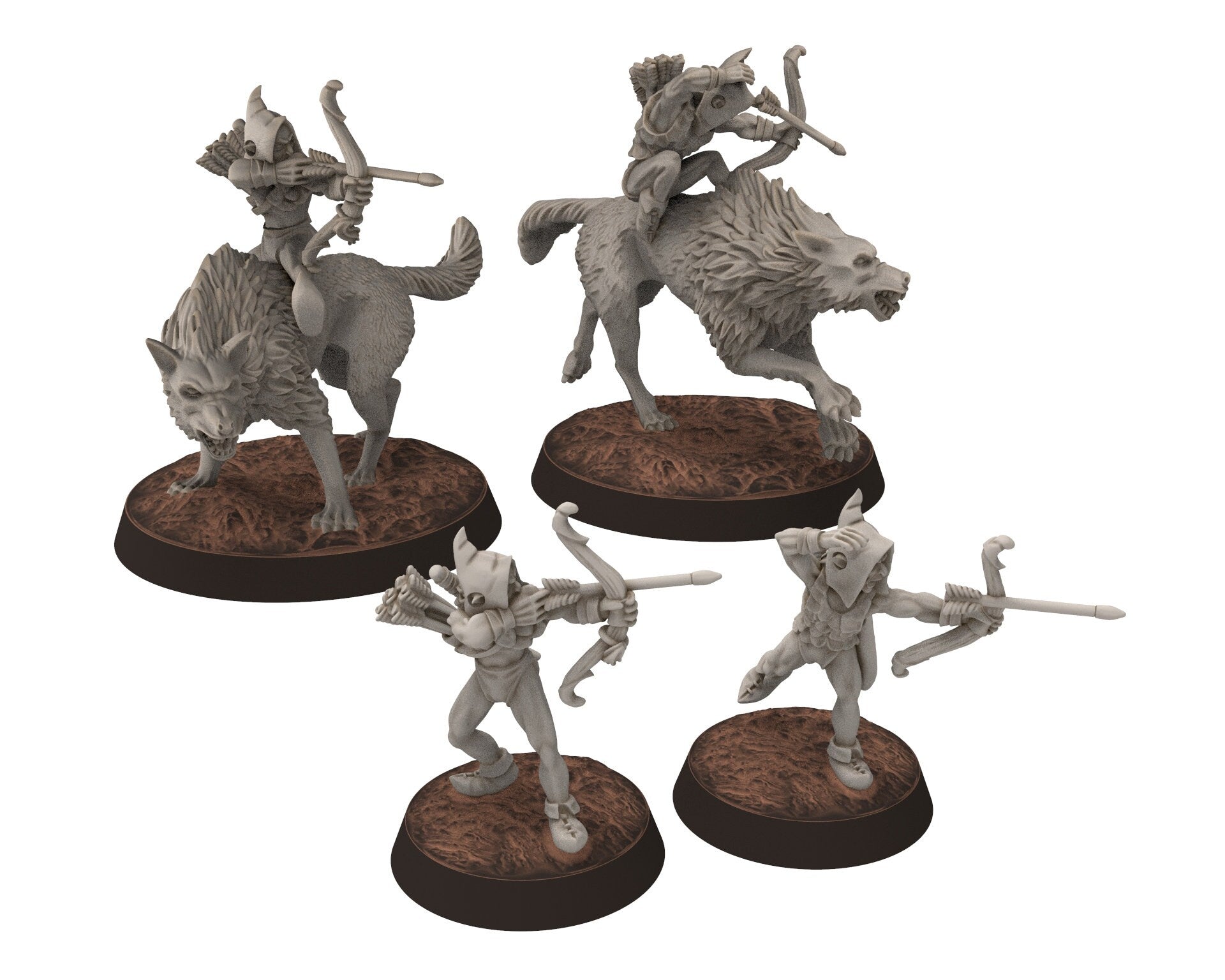 Orc horde - Goblin Howlers on foot, Orc warriors warband, Middle rings miniatures for wargame D&D, Lotr... Medbury miniatures