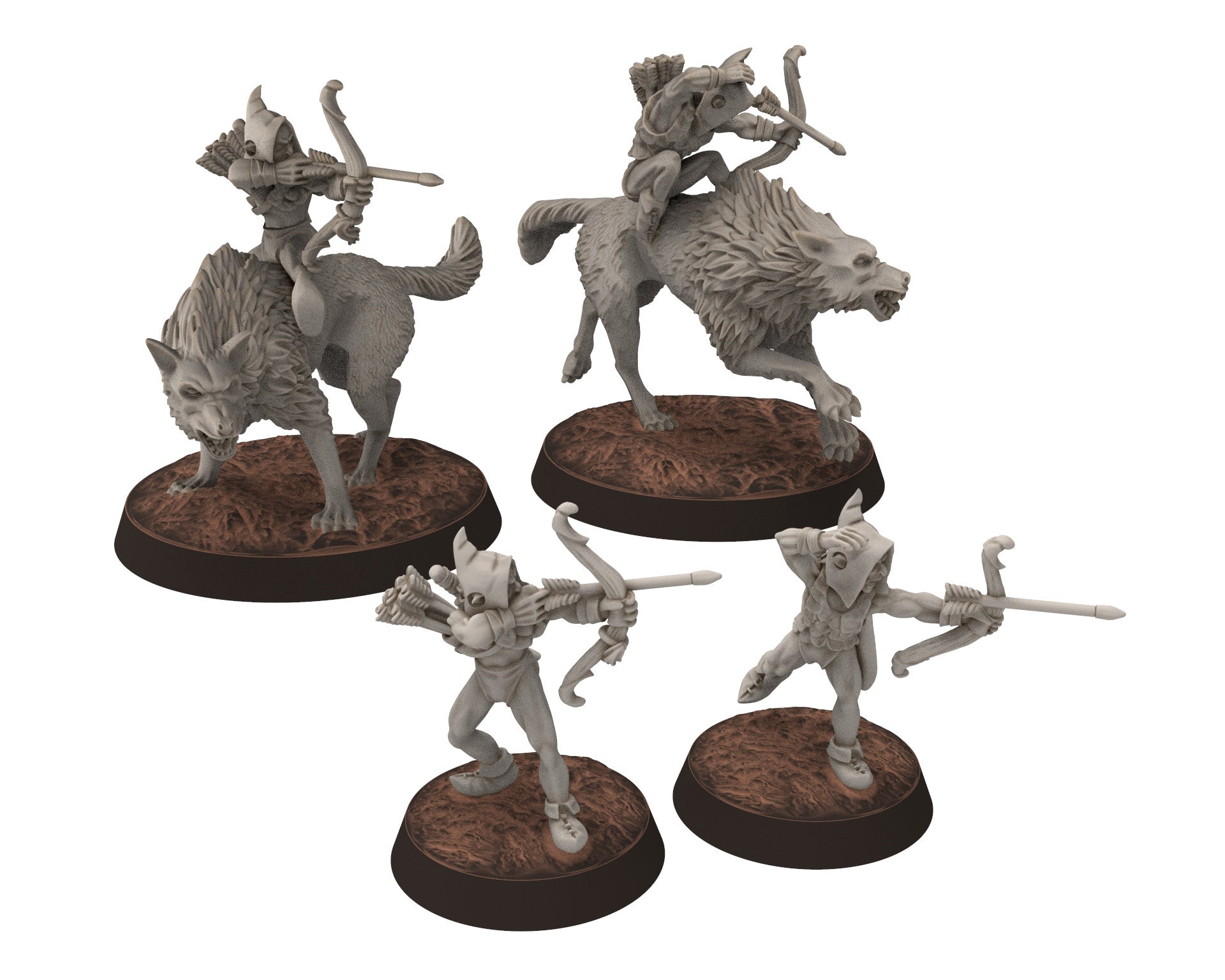 Orc horde - Goblin Howlers mounted, Orc warriors warband, Middle rings miniatures for wargame D&D, Lotr... Medbury miniatures