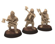 Load image into Gallery viewer, Vendel Era - Heavy Axemen Warriors, Germanic Tribe Warband, 7 century, miniatures 28mm for wargame Historical... Medbury miniature
