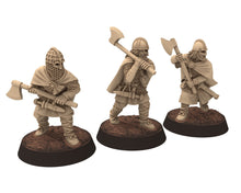 Charger l&#39;image dans la galerie, Vendel Era - Axemen, Warriors Warband, Germanic Tribe, 7 century, miniatures 28mm, Infantry for wargame Historical... Medbury miniature
