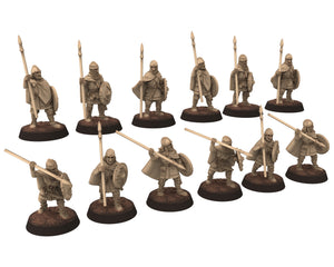 Vendel Era - Heavy Axemen Warriors, Germanic Tribe Warband, 7 century, miniatures 28mm for wargame Historical... Medbury miniature