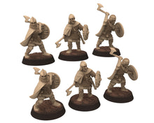 Charger l&#39;image dans la galerie, Vendel Era - Infantry bundle, Germanic Tribe Warband Warriors, 7 century, miniatures 28mm, for wargame Historical... Medbury miniature
