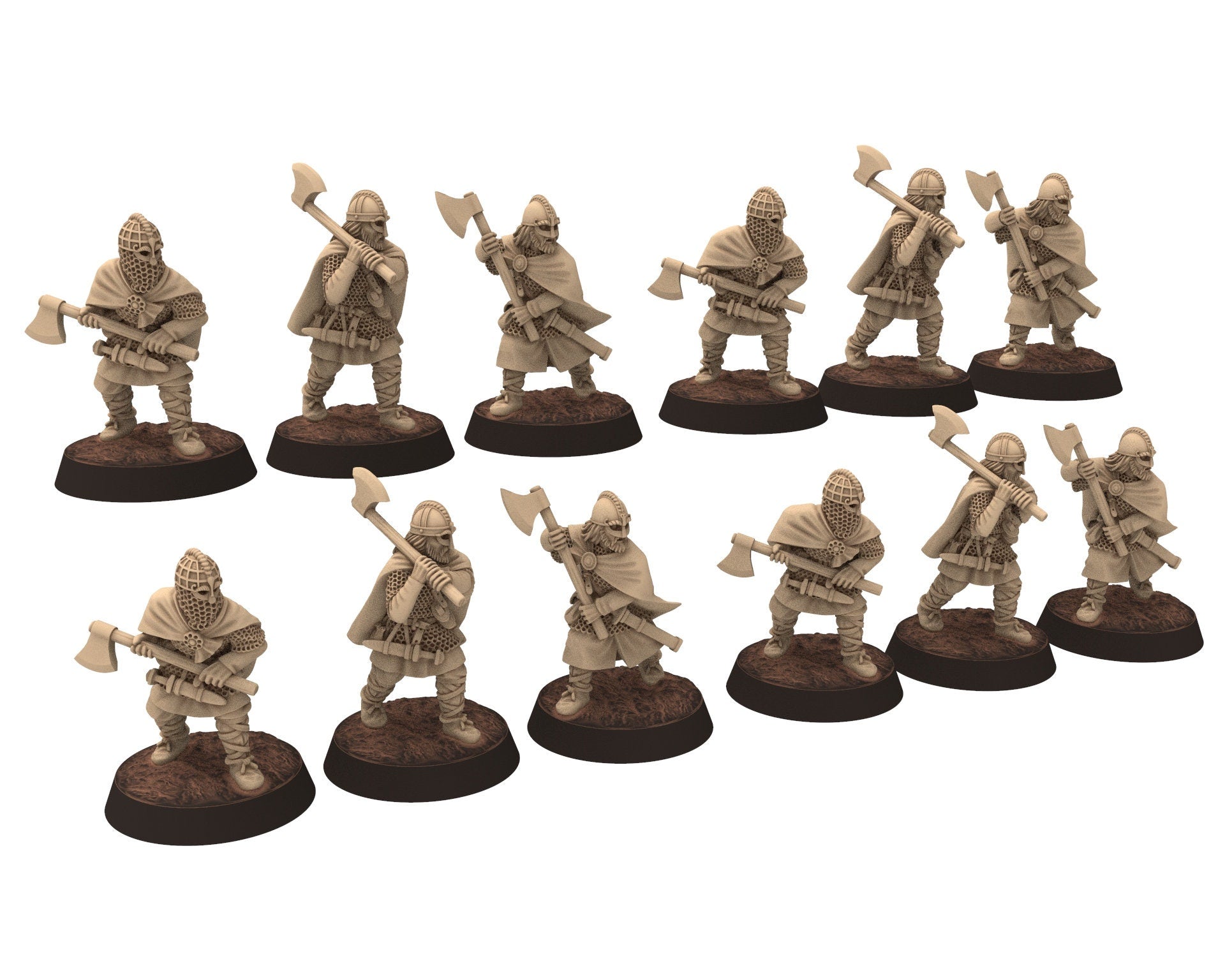 Vendel Era - Infantry bundle, Germanic Tribe Warband Warriors, 7 century, miniatures 28mm, for wargame Historical... Medbury miniature