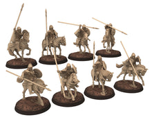 Load image into Gallery viewer, Vendel Era - x18 Warhorses for Germanic Tribe Warband, 7 century, miniatures 28mm for wargame Historical... Medbury miniature
