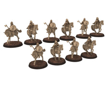 Load image into Gallery viewer, Vendel Era - x18 Warhorses for Germanic Tribe Warband, 7 century, miniatures 28mm for wargame Historical... Medbury miniature
