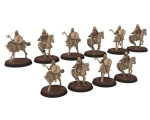 Vendel Era - x18 Warhorses for Germanic Tribe Warband, 7 century, miniatures 28mm for wargame Historical... Medbury miniature