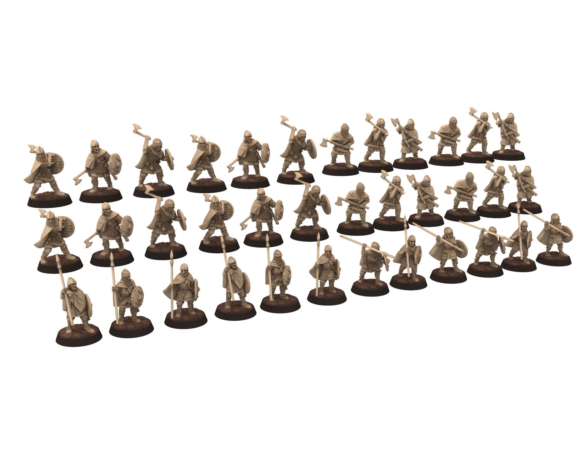 Vendel Era - Infantry bundle, Germanic Tribe Warband Warriors, 7 century, miniatures 28mm, for wargame Historical... Medbury miniature