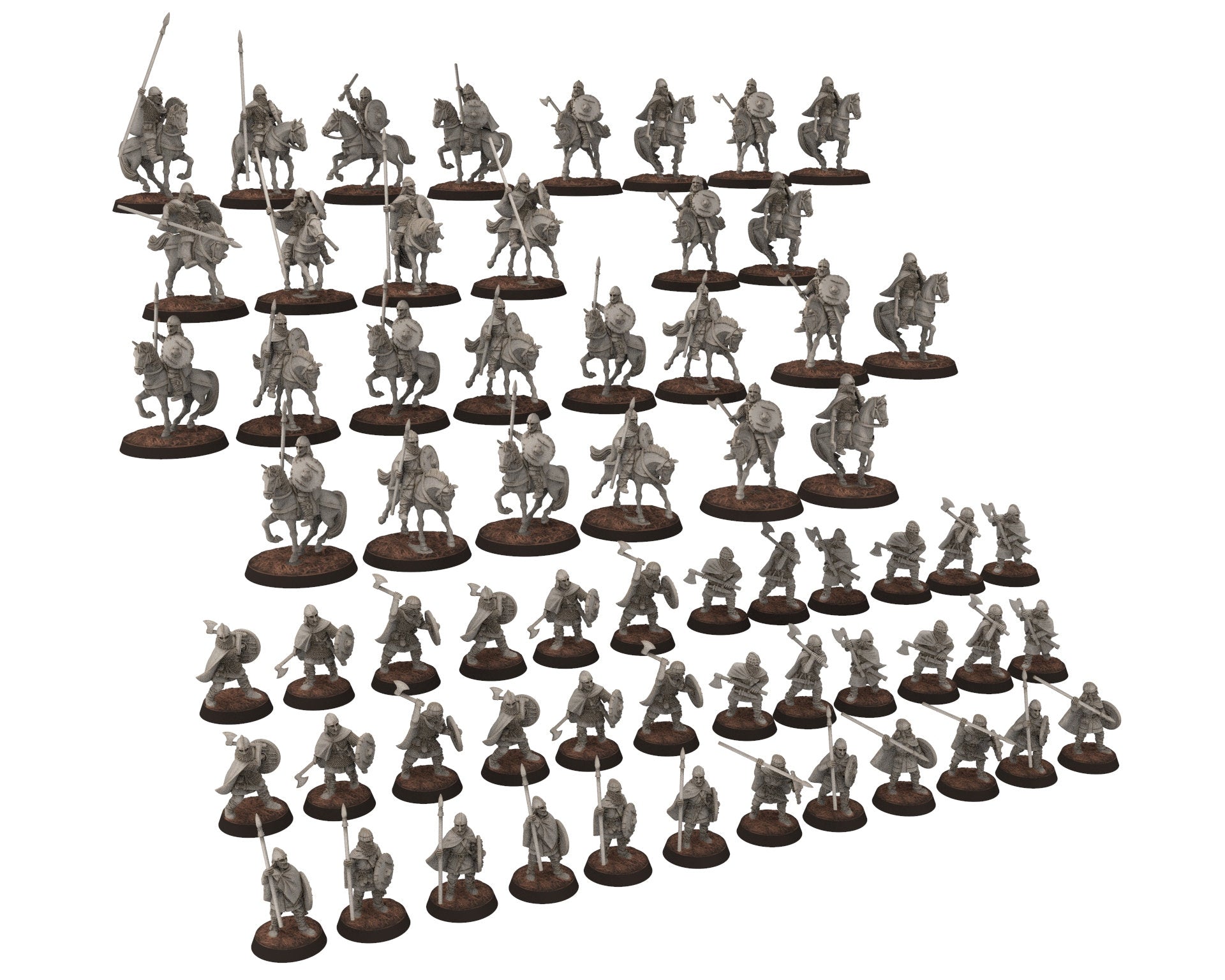 Wildmen - Wildmen Full Army bundle, Dun warriors warband, Middle rings miniatures for wargame D&D, Lotr... Medbury miniatures