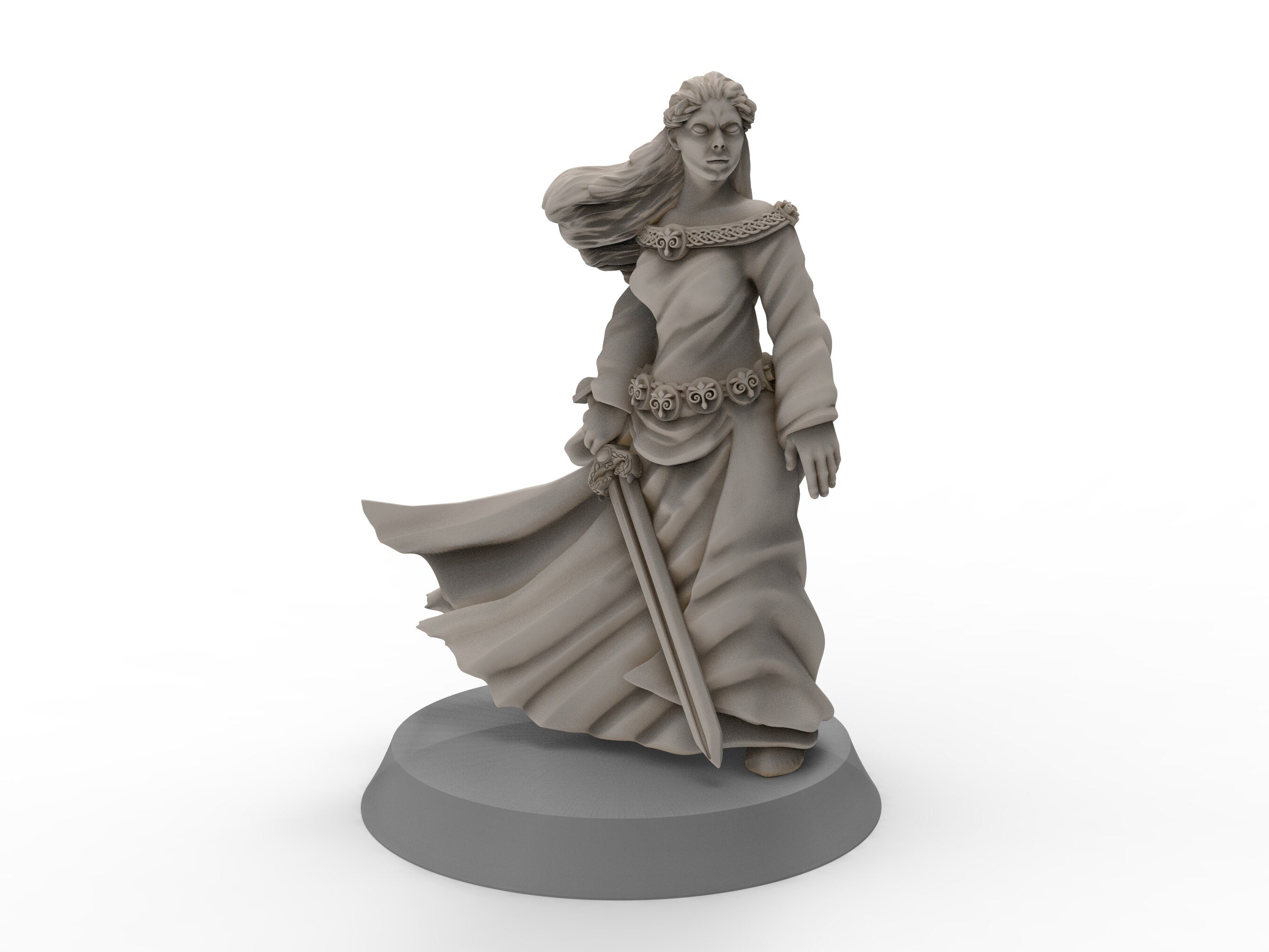 Rohan - Lady of the Mark, Kingdom of Rohan, the Horse-lords, rider of the mark, minis for wargame D&D, Lotr...