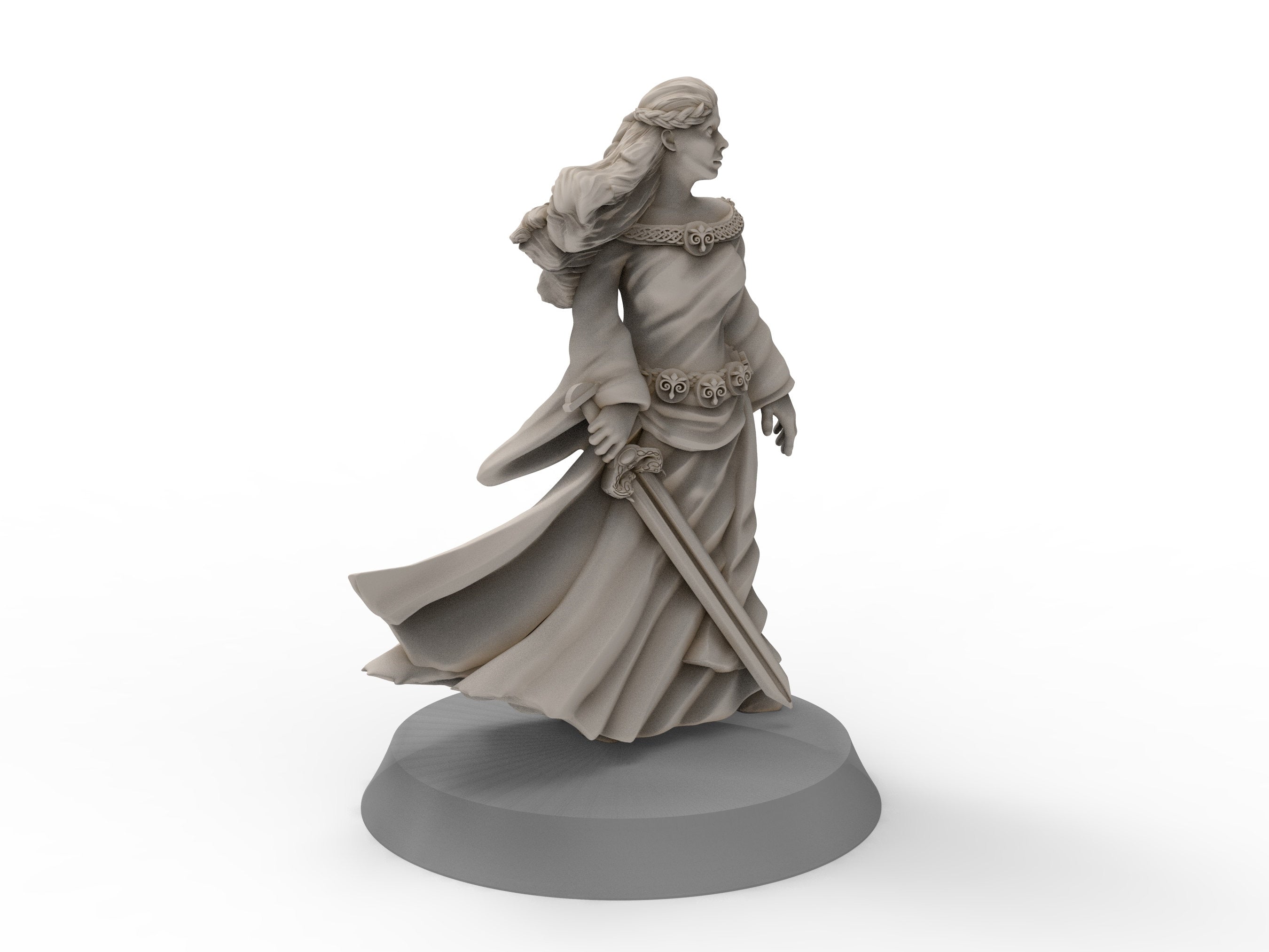 Rohan - Lady of the Mark, Kingdom of Rohan, the Horse-lords, rider of the mark, minis for wargame D&D, Lotr...