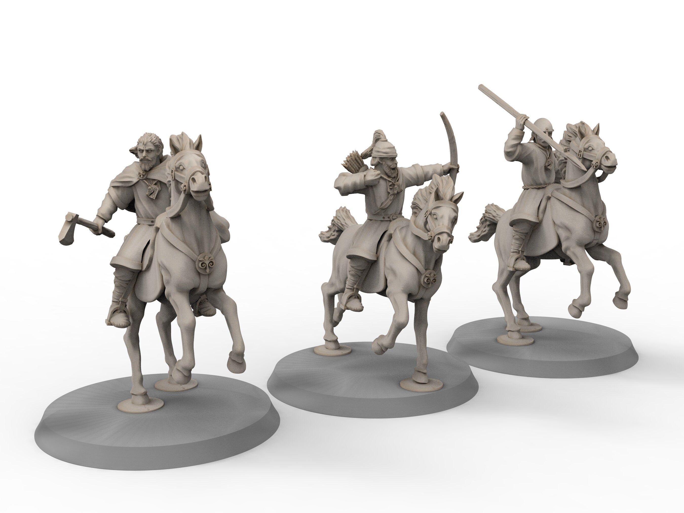 Rohan - Militia on foot, Kingdom of Rohan, the Horse-lords, rider of the mark, minis for wargame D&D, Lotr...