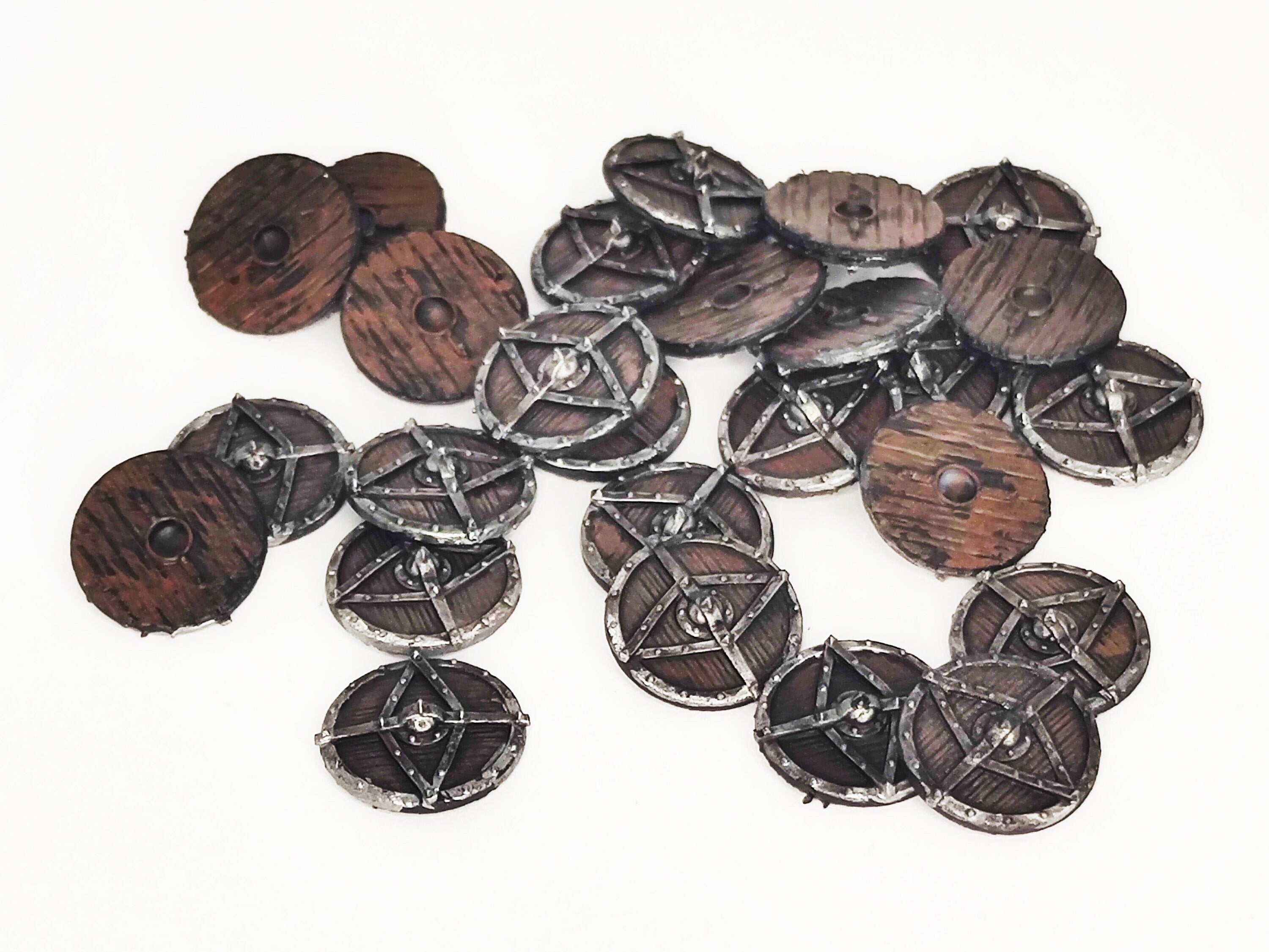 Orc horde - x50 Eye Shields, Orc warriors warband, Middle rings miniatures for wargame D&D, Lotr... Medbury miniatures