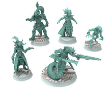 Load image into Gallery viewer, Dark city - Snake Warrior Dark Elf Raider King court, Dark eldar drow
