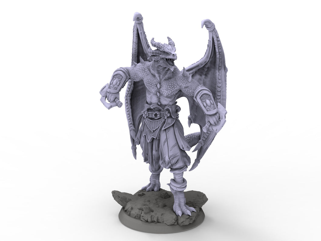 Creatures - Draconian Fighter, Time Abyss, for Wargames, Pathfinder, Dungeons & Dragons and other TTRPG.