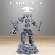 Load image into Gallery viewer, Socratis - Statue collectible and Bust, mechanized infantry, post apocalyptic empire, usable for tabletop wargame.
