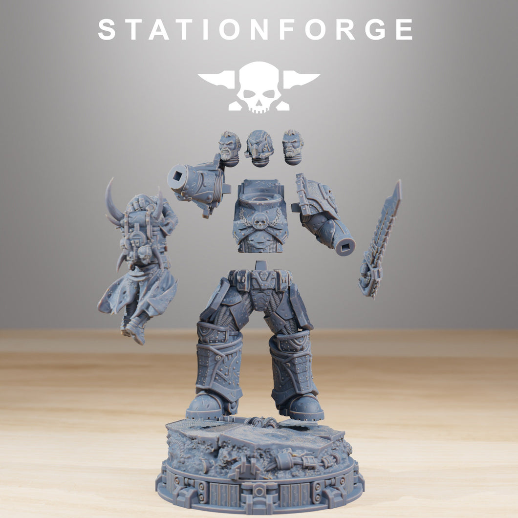 Socratis - Statue collectible and Bust, mechanized infantry, post apocalyptic empire, usable for tabletop wargame.