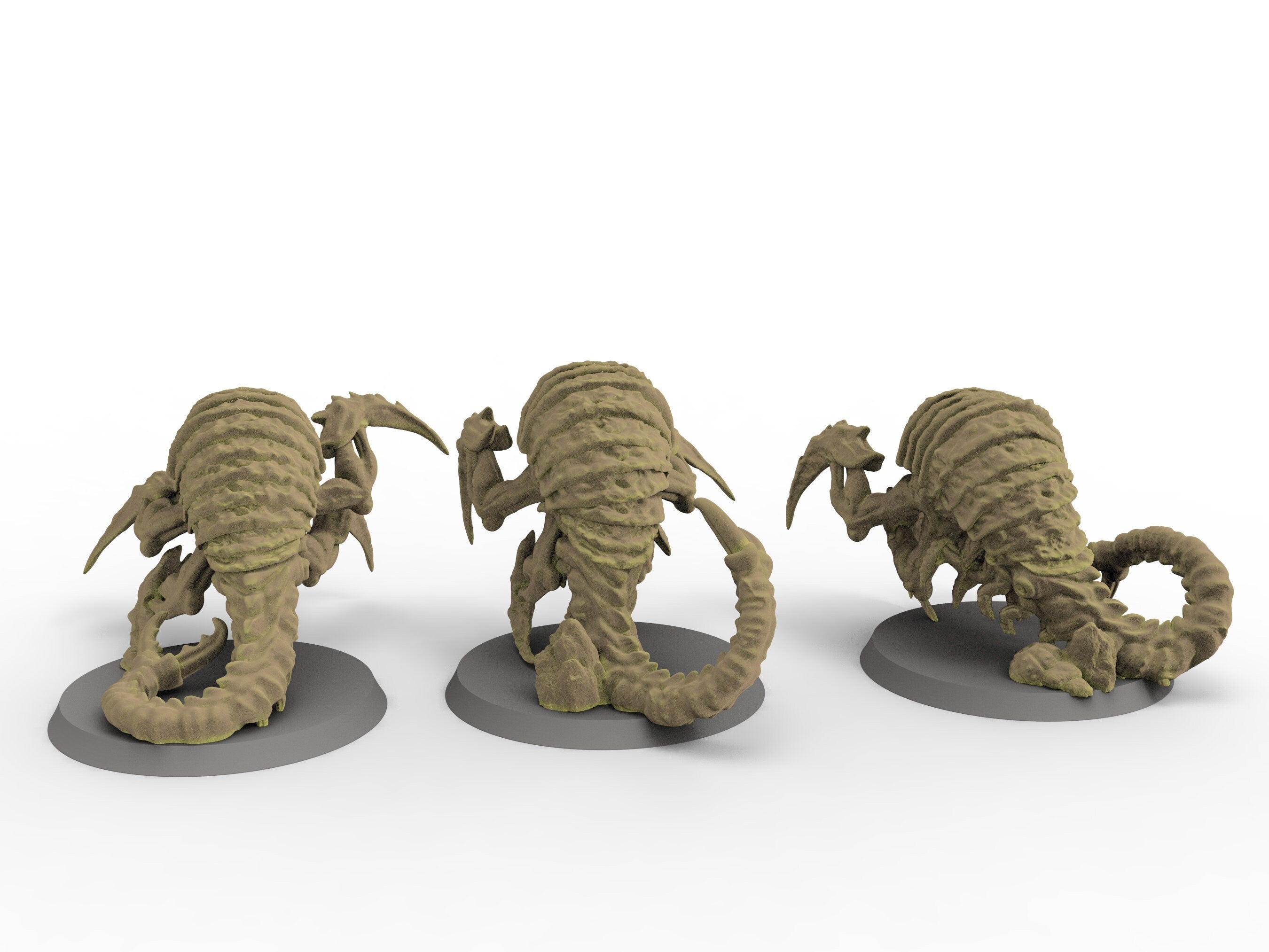 Fukai - Centipede Larvas ,usable for tabletop wargame Pathfinder, Dungeons and Dragons and other TTRPS.