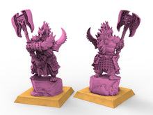 Load image into Gallery viewer, Chaos Dwarves - Berserkers Regiment Chaos infernal dwarf infantry axes usable for Oldhammer, battle, king of wars, 9th age
