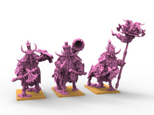 Load image into Gallery viewer, Infernal Dwarves - Taurukh Bulthaurs Emissaries dwarf Immortals Beast axes usable for Oldhammer, battle, king of wars, 9th age
