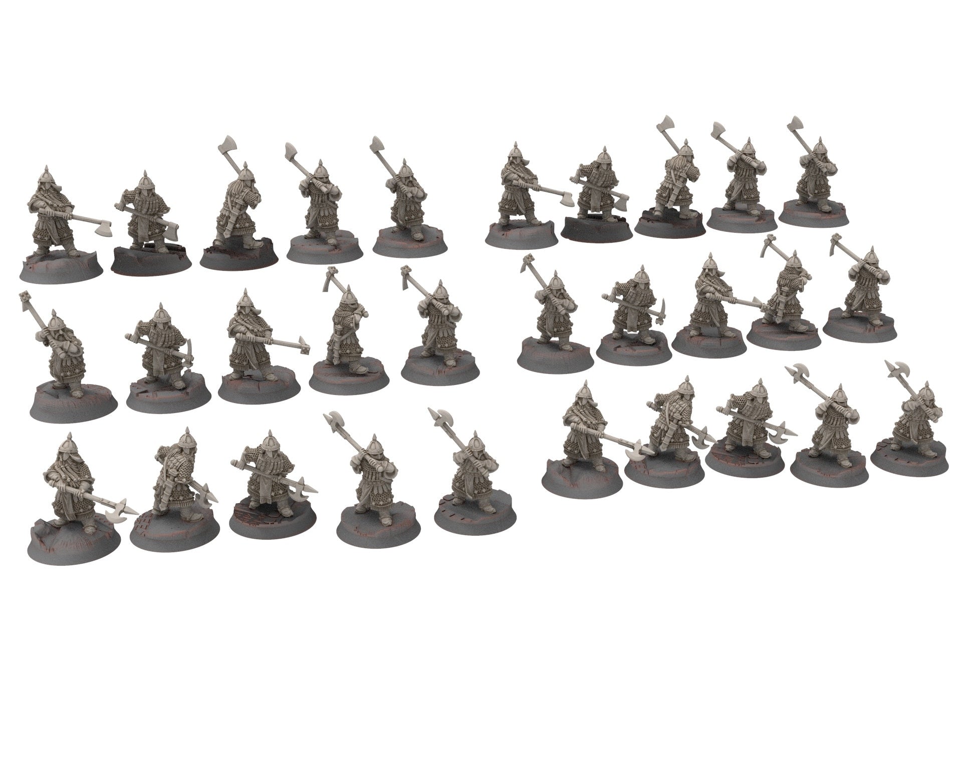 Dwarves - Gur-Adur Elite warriors, The Dwarfs of The Mountains, for Lotr, Medbury miniatures