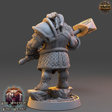 Load image into Gallery viewer, Bears warriors - Mercoria Tenfoot, The Wardens of Fury Peaks, daybreak miniatures, for Wargames, Pathfinder, Dungeons &amp; Dragons TTRPG
