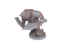 Load image into Gallery viewer, Bears warriors - Rana Ripclaw, The Wardens of Fury Peaks, daybreak miniatures, for Wargames, Pathfinder, Dungeons &amp; Dragons TTRPG
