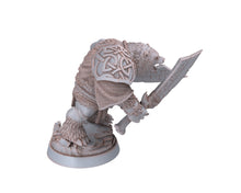 Load image into Gallery viewer, Bears warriors - Rana Ripclaw, The Wardens of Fury Peaks, daybreak miniatures, for Wargames, Pathfinder, Dungeons &amp; Dragons TTRPG
