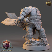 Load image into Gallery viewer, Bears warriors - Rana Ripclaw, The Wardens of Fury Peaks, daybreak miniatures, for Wargames, Pathfinder, Dungeons &amp; Dragons TTRPG
