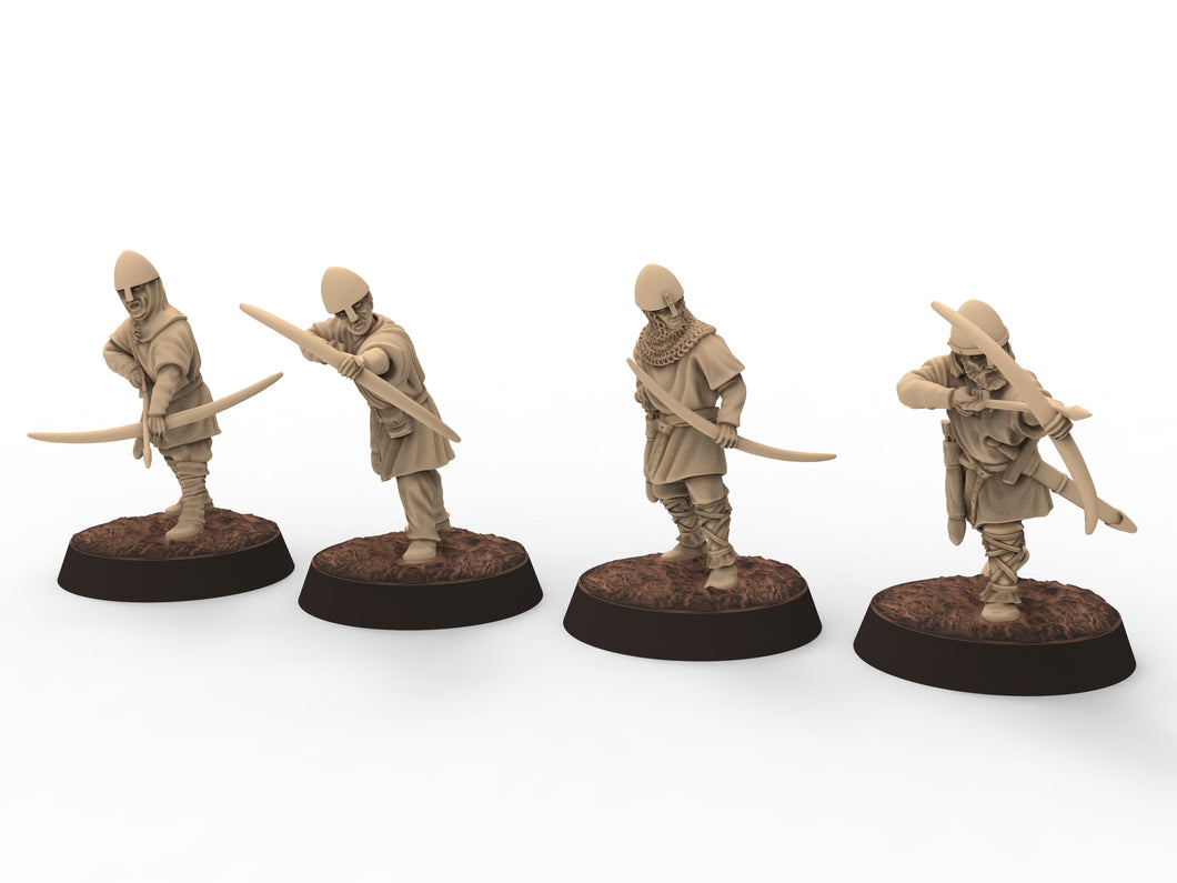 Medieval - Light Archers, 11th century, Medieval soldiers, 28mm Historical Wargame, Saga... Medbury miniatures