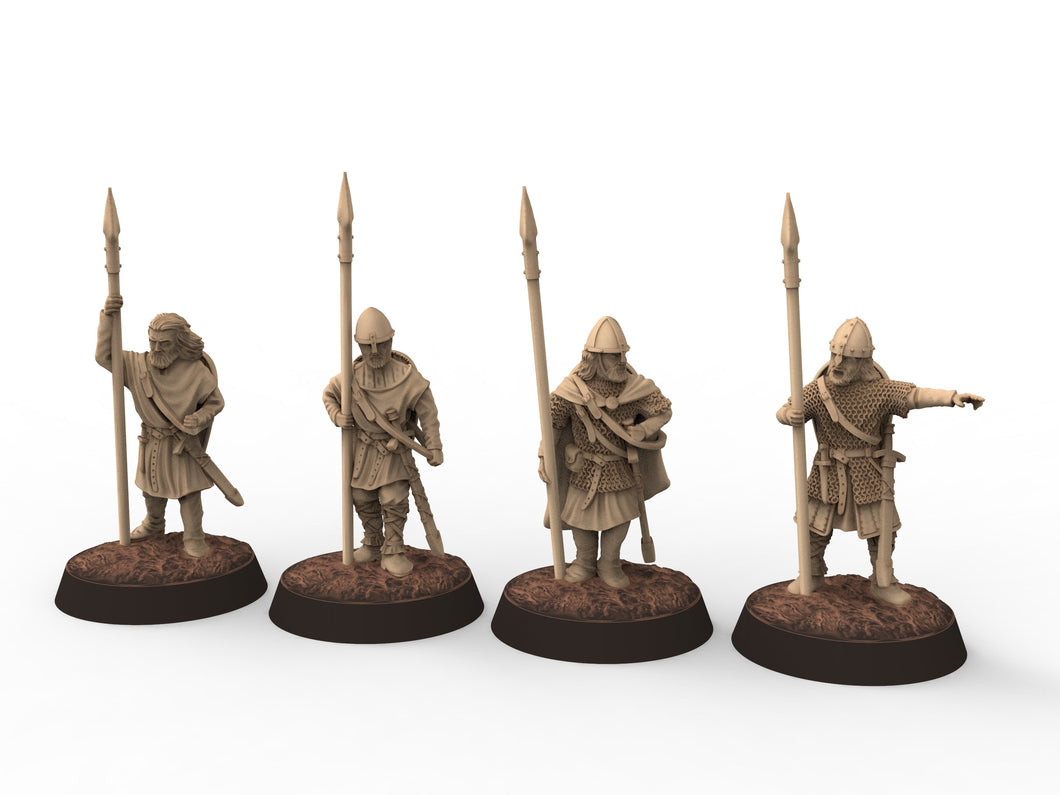 Medieval - Warriors at rest, 11th century, Medieval soldiers, 28mm Historical Wargame, Saga... Medbury miniatures
