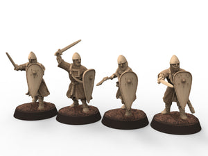 Medieval - Norman Spearmen, 11th century, Norman dynasty, Medieval soldiers, 28mm Historical Wargame, Saga... Medbury miniatures