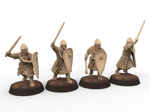 Medieval - Norman Knights staff, 11th century, Norman dynasty, Medieval soldiers, 28mm Historical Wargame, Saga... Medbury miniatures