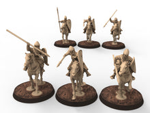 Load image into Gallery viewer, Medieval - Norman Spearmen Riders, 11th century, Norman dynasty, Medieval soldiers, 28mm Historical Wargame, Saga... Medbury miniatures
