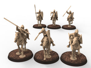 Medieval - Norman Spearmen Riders, 11th century, Norman dynasty, Medieval soldiers, 28mm Historical Wargame, Saga... Medbury miniatures