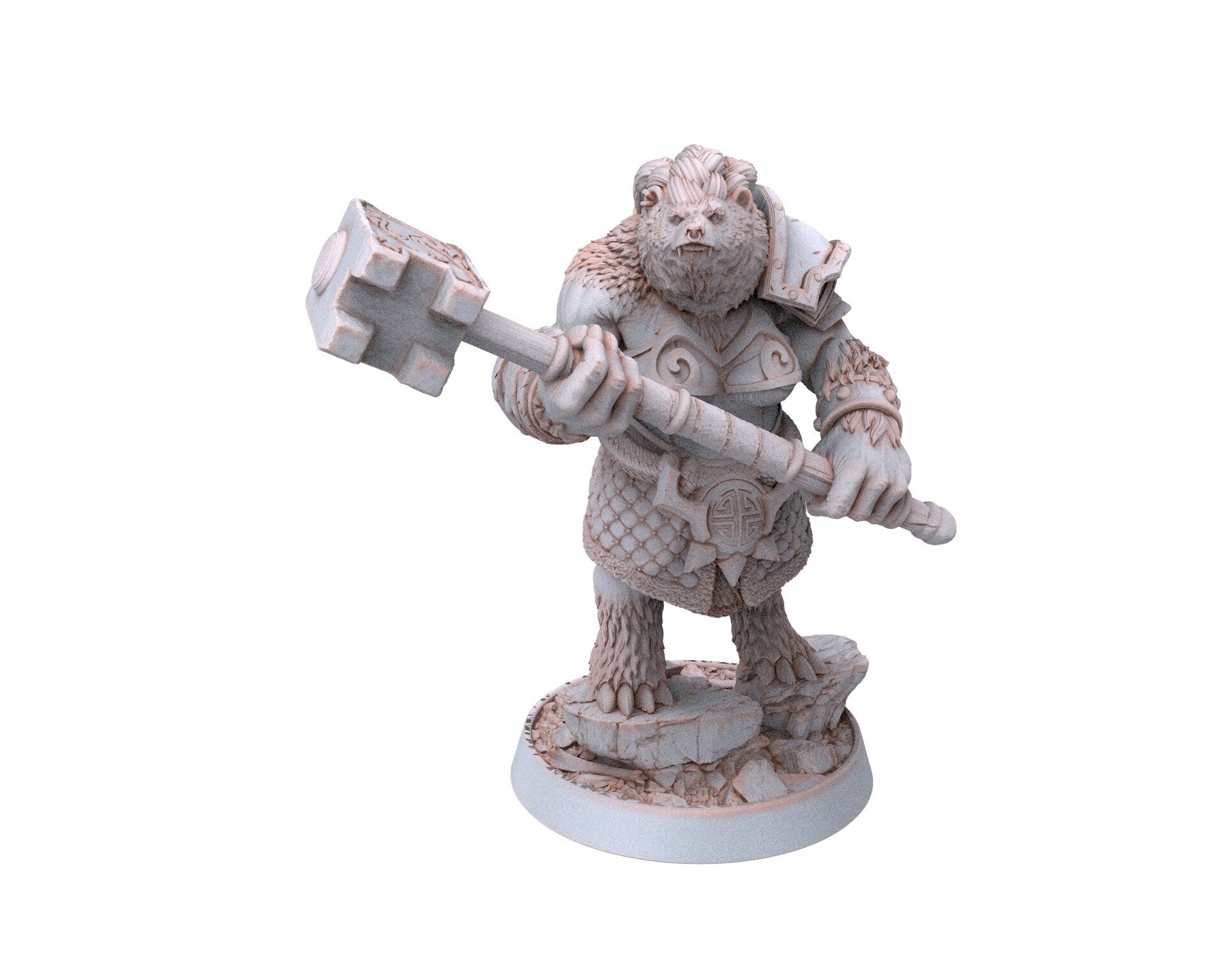 Bears warriors - Mercoria Tenfoot, The Wardens of Fury Peaks, daybreak miniatures, for Wargames, Pathfinder, Dungeons & Dragons TTRPG